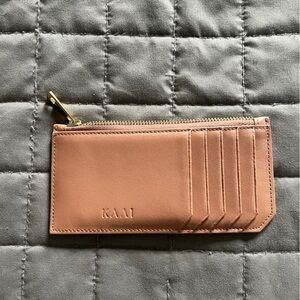 KAAN Leather Card Holder in Almond